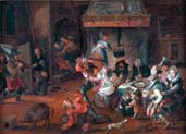 tavern scene with soldiers of the spanish thirds